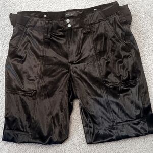 Black Satin Pants- The Straight Ankle WHBM Sz 6